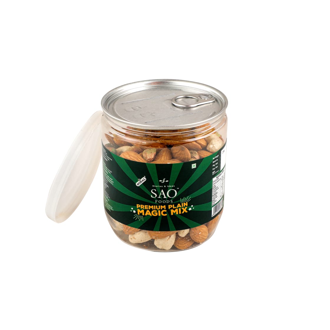 SAO FOODS Roasted & Unsalted Premium Magic Mix 250 gm | PET Jar with Aluminum cap